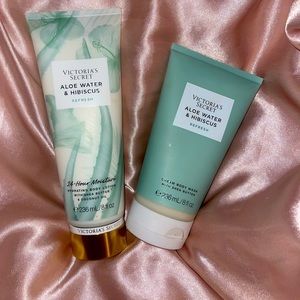 NEW Victoria’s Secret Aloe Water & Hibiscus Lotion and Body Wash Bundle